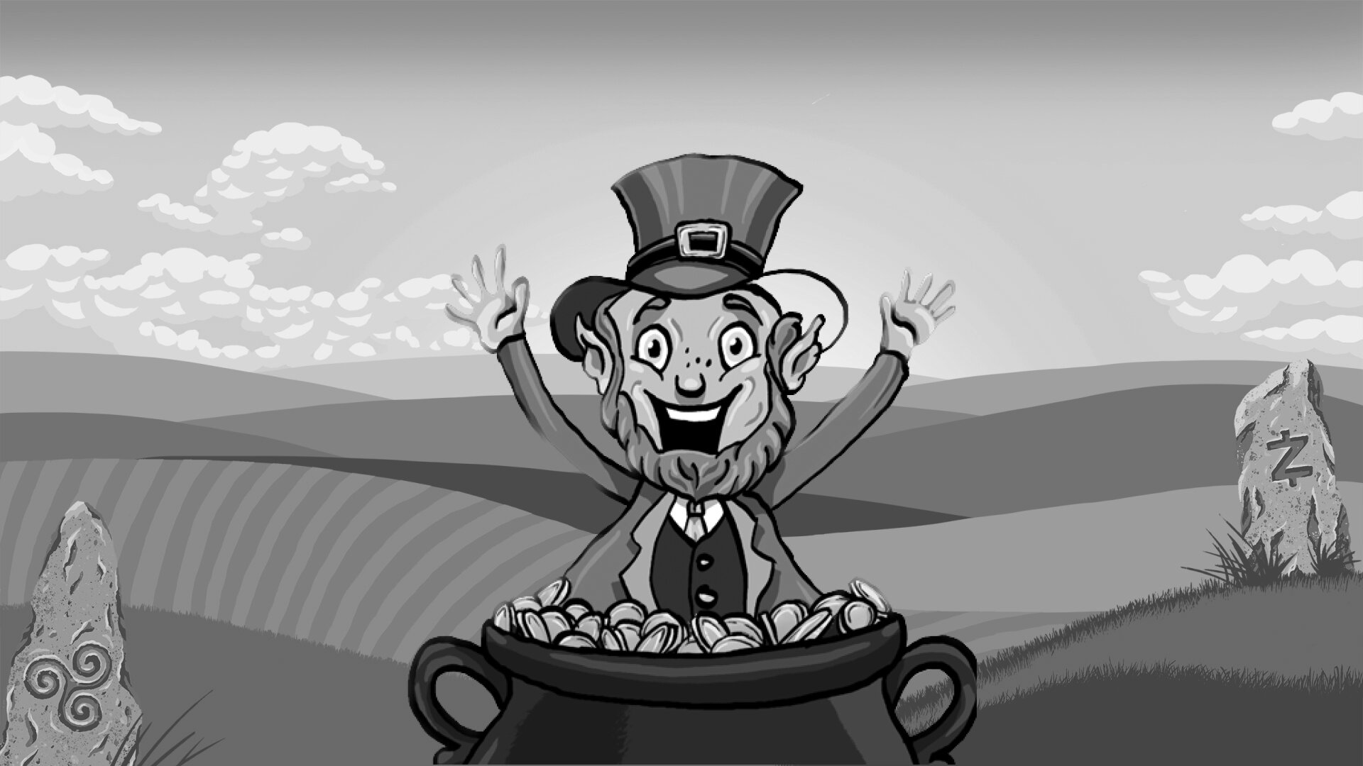 A leprechaun with a pot of gold